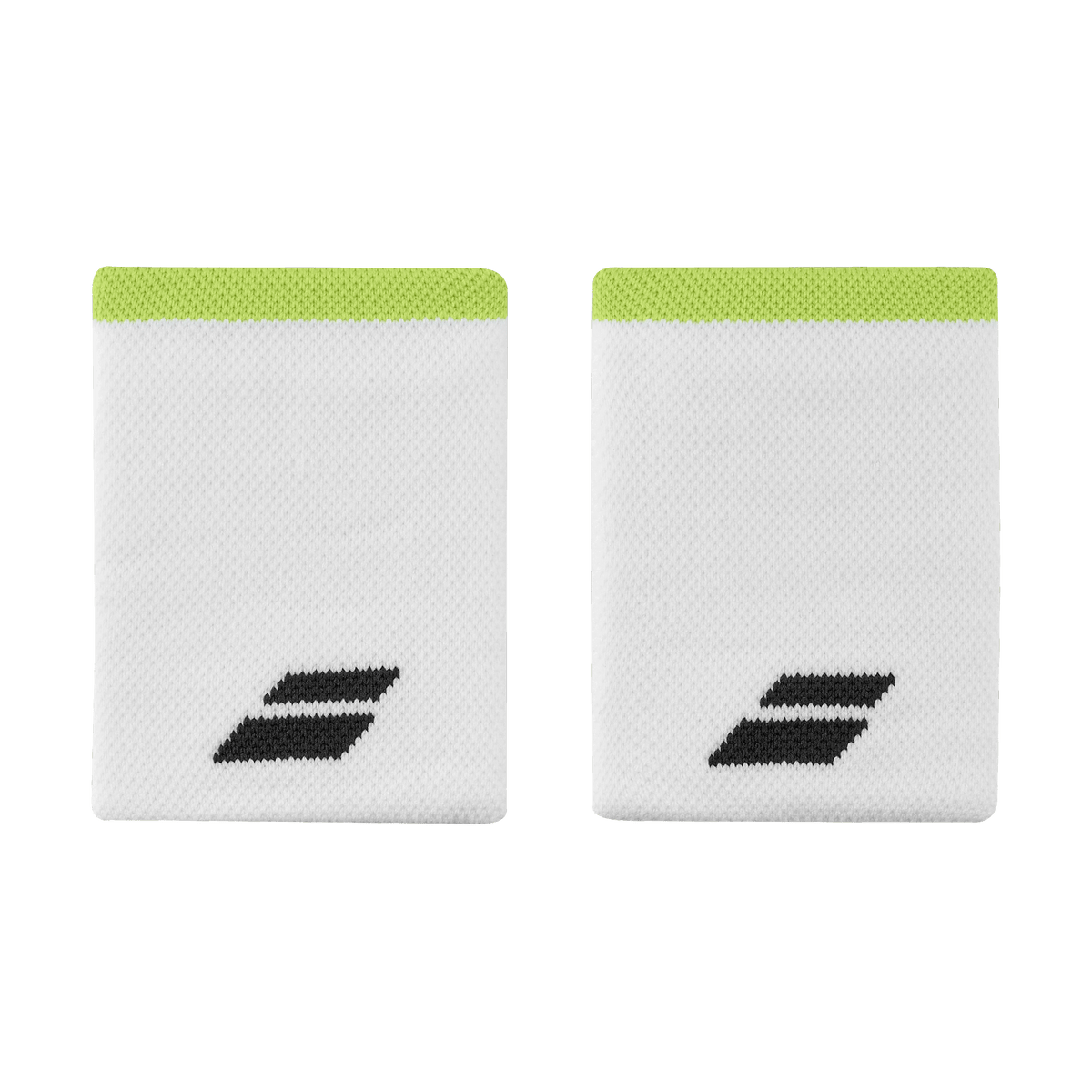 Babolat Padel Jumbo Polsband extra lang (2 stuks) wit met aero groen - PadelAmigos