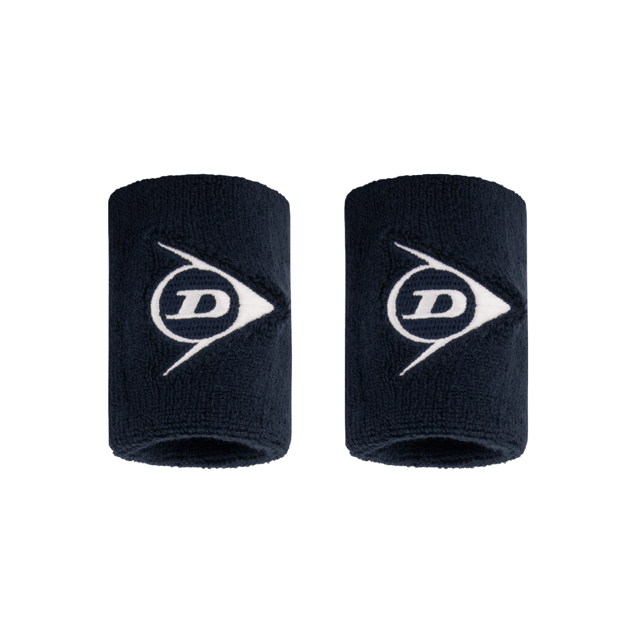 Dunlop Padel Polsband Short (2 stuks) navy blauw met wit logo - PadelAmigos