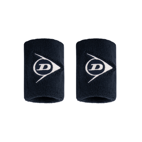Dunlop Padel Polsband Short (2 stuks) navy blauw met wit logo - PadelAmigos