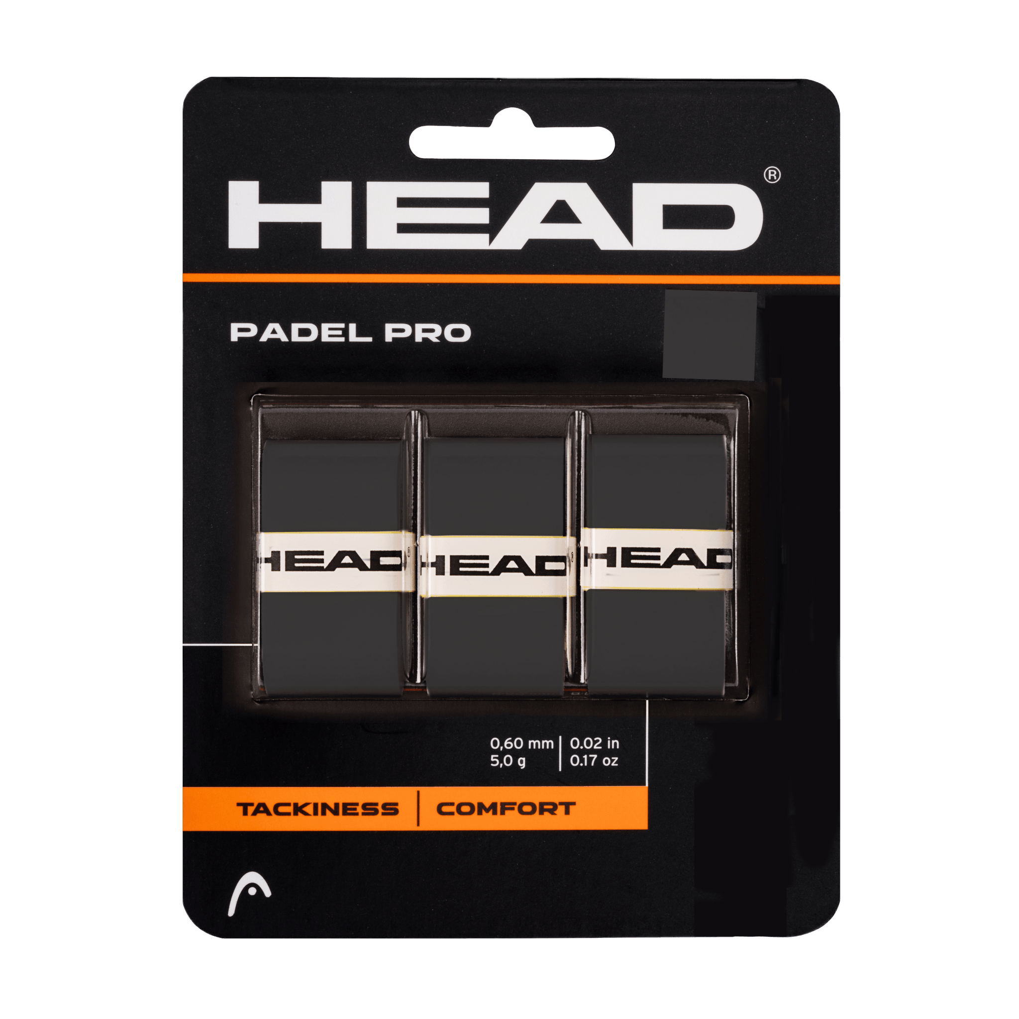 HEAD Padel Pro 3 pcs Pack overgrip zwart - PadelAmigos