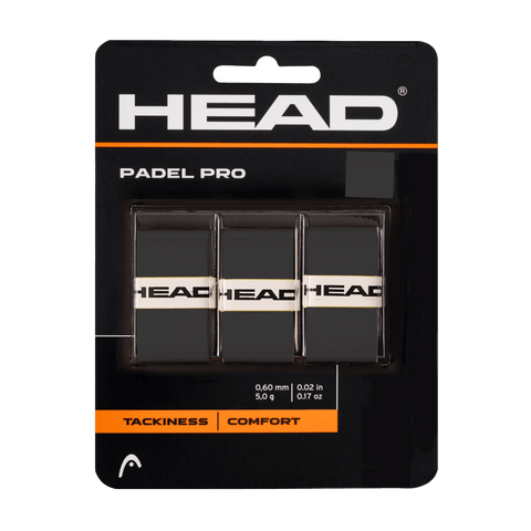 HEAD Padel Pro 3 pcs Pack overgrip zwart - PadelAmigos