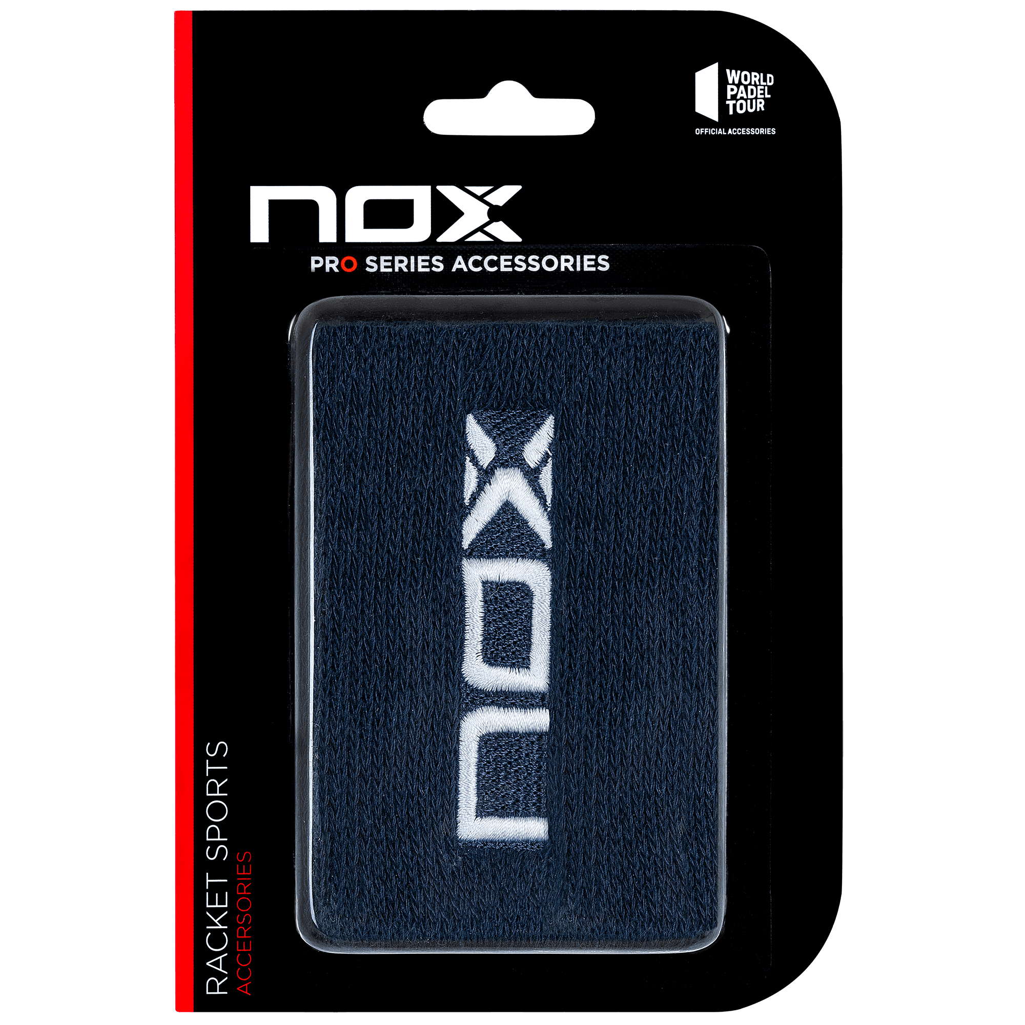 NOX Padel Polsband (2 stuks) blauw met wit logo - PadelAmigos